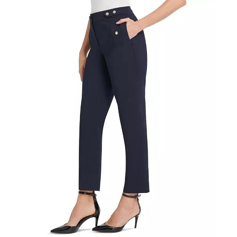 Maxi Dresses for Elegant Style -Dkny Women's Button-Trim Dress Pants Blue Size 8