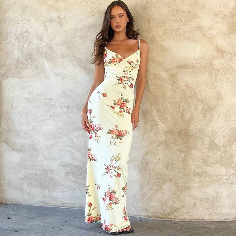 Strapless Dresses for Glamorous -Sophya Maxi Floral Dress