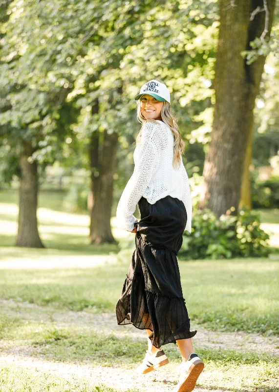 Flowy maxi skirts for breezy summer style -Serena Gauze Maxi Skirt