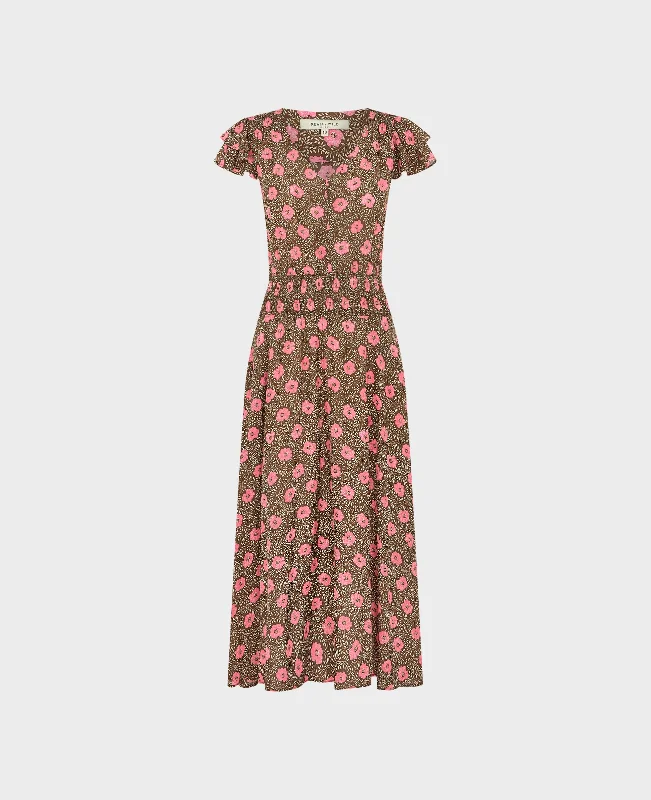 Contemporary Dresses for Fashion -Rae Floral Viscose Midi Dress