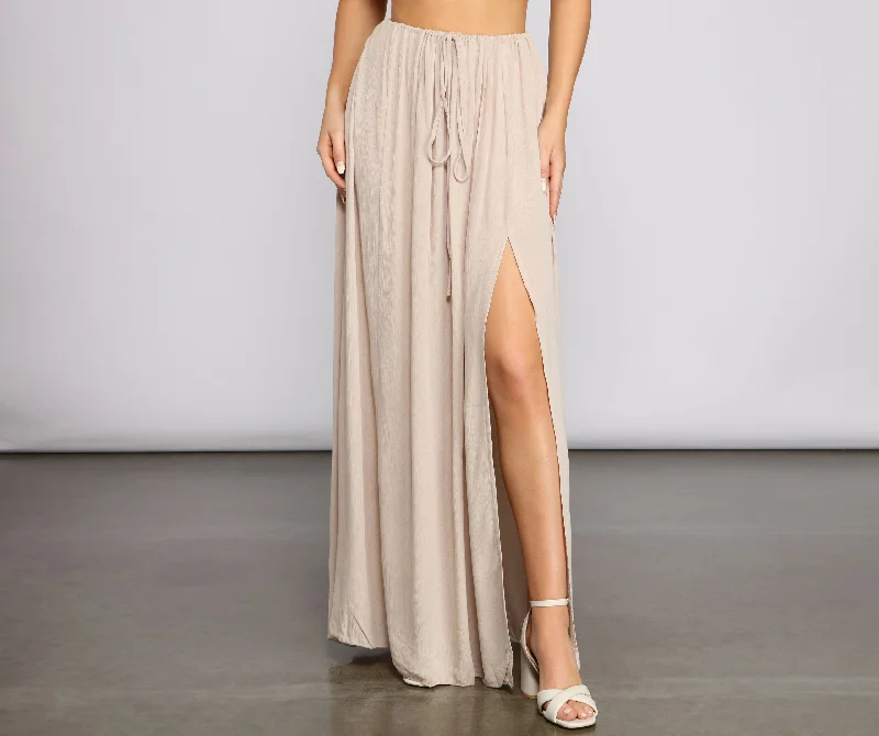 Pleated midi skirts for elegant everyday looks -Laidback Vibes Maxi Skirt