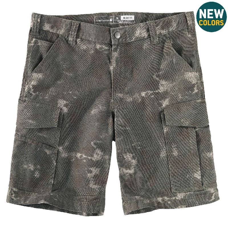 Trendy patterned shorts for women with floral prints for a chic summer look-Rugged Flex® Relaxed Fit Canvas Cargo Work Short