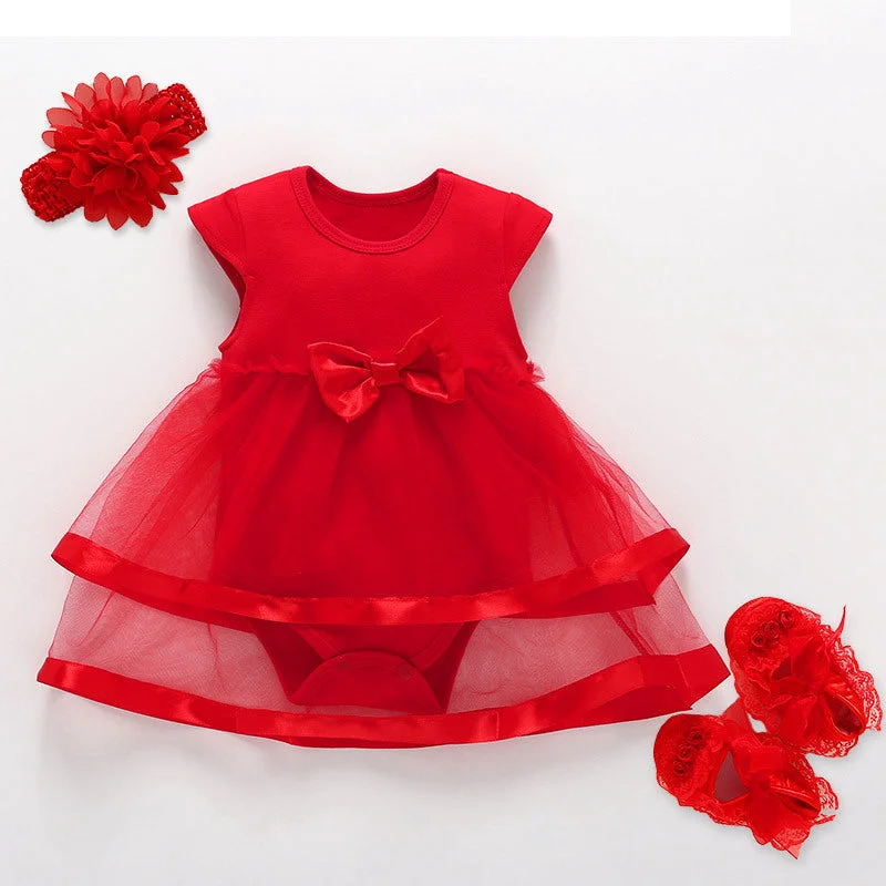 Floral Dresses for Romantic -New Baby Girl Birthday Princess Dress