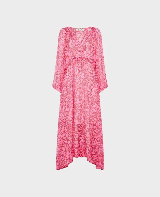 Sundress Dresses for Sunny -Caro Liberty Floral Silk Chiffon Dress