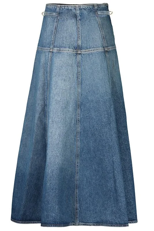 Lightweight linen skirts for breathable wear -The Brigette Skirt - Danube