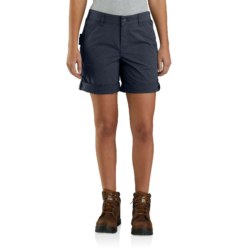 Comfortable denim shorts for men with a relaxed, laid-back fit for summer-Carhartt Force® Loose Fit Ripstop Work Short