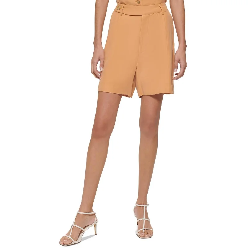 Best bike shorts for women with padded seats for a smooth ride and comfort-DKNY Womens High Rise Mini High-Waist Shorts