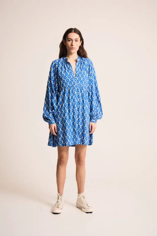 Blue Dresses for Classic -Sreena Mini Smock Dress (Turkish Sea)