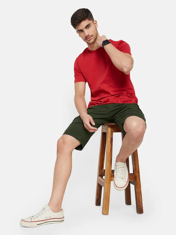 Trendy striped shorts for men with a contemporary pattern for a modern fashion statement-Basic Cargo Pocket Long Shorts