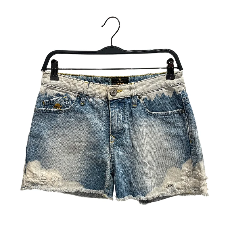 Classic plaid shorts for men with a crisp design for a smart-casual look-Vivienne Westwood/Shorts/26/Indigo/Denim/