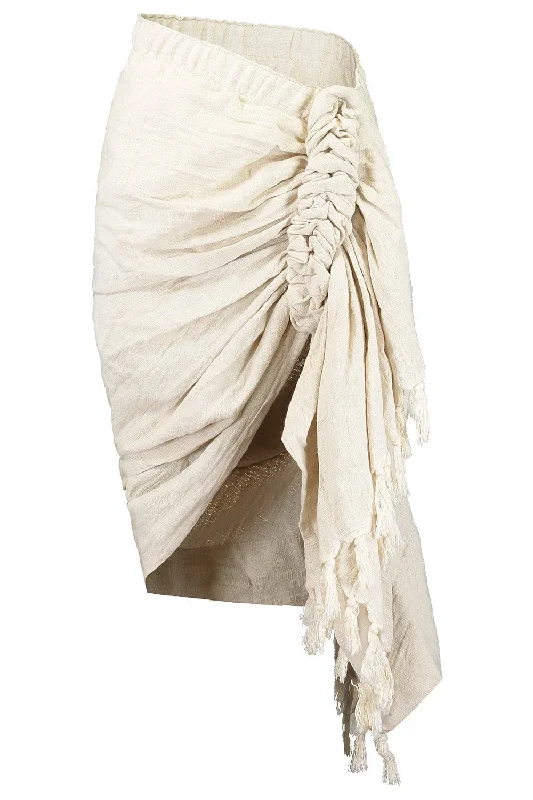 Ruffled skirts with lace trim softness -Tulum Skirt