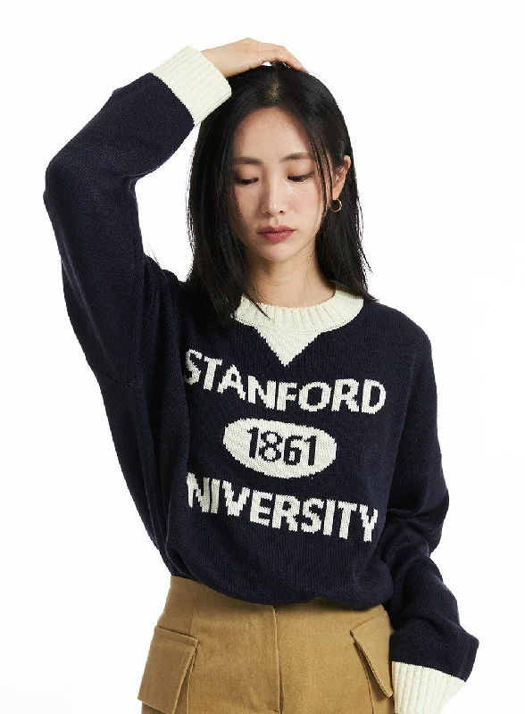 Party - Wear Sweaters for Special Occasion -Lettering Long Sleeve Sweater OO323