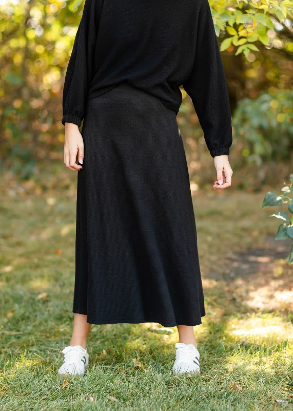 Affordable skirts for simple daily outfits -Sylvie Textured Knit Maxi Skirt