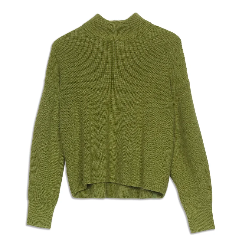 Eco - Friendly Sweaters for Green - Conscious -Merino Wool-Blend Ribbed Turtleneck Sweater - Resale