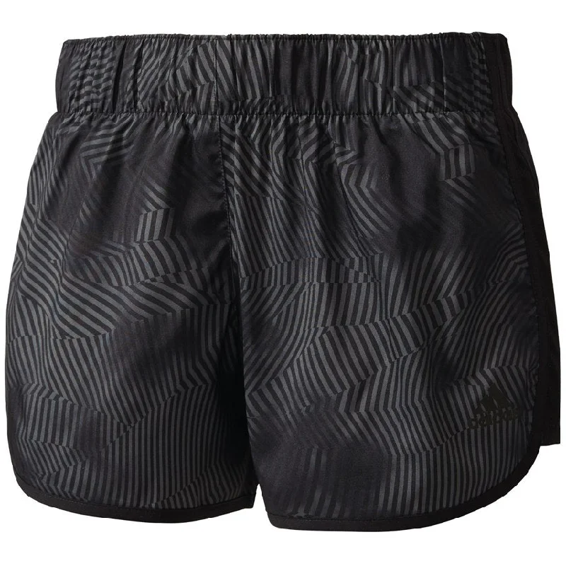 Stylish printed shorts for women with retro designs and a relaxed, comfortable fit-Adidas Women's M10 Graphic Shorts - black AZ8460