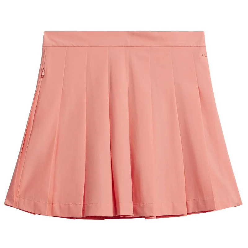 Trendy leather skirts for edgy modern looks -Womens Adina Skirt Burnt Coral - SS24