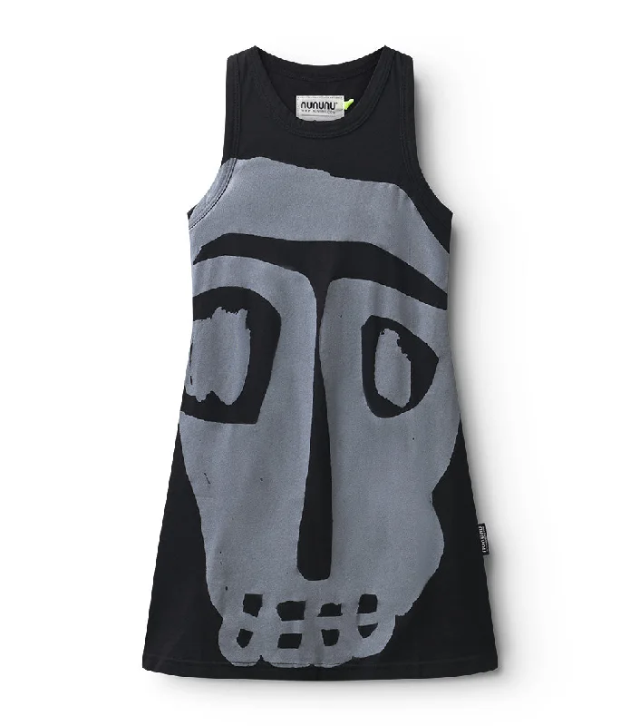 Gothic Dresses with Dark Tone -mega rowdy mask tank dress