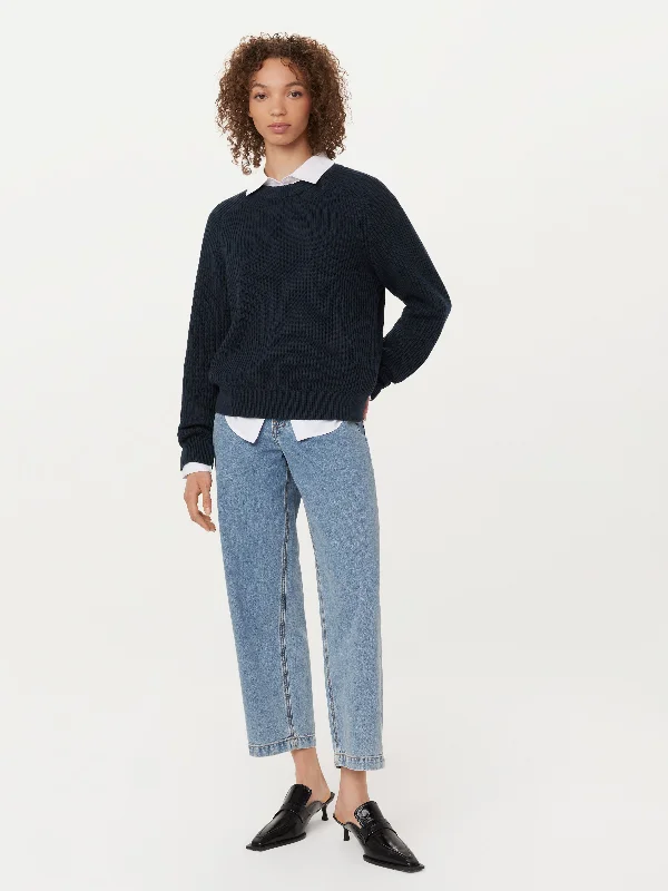 Raglan - Sleeve Sweaters for Comfort -The SeaCell™ Boxy Sweater in Space Blue