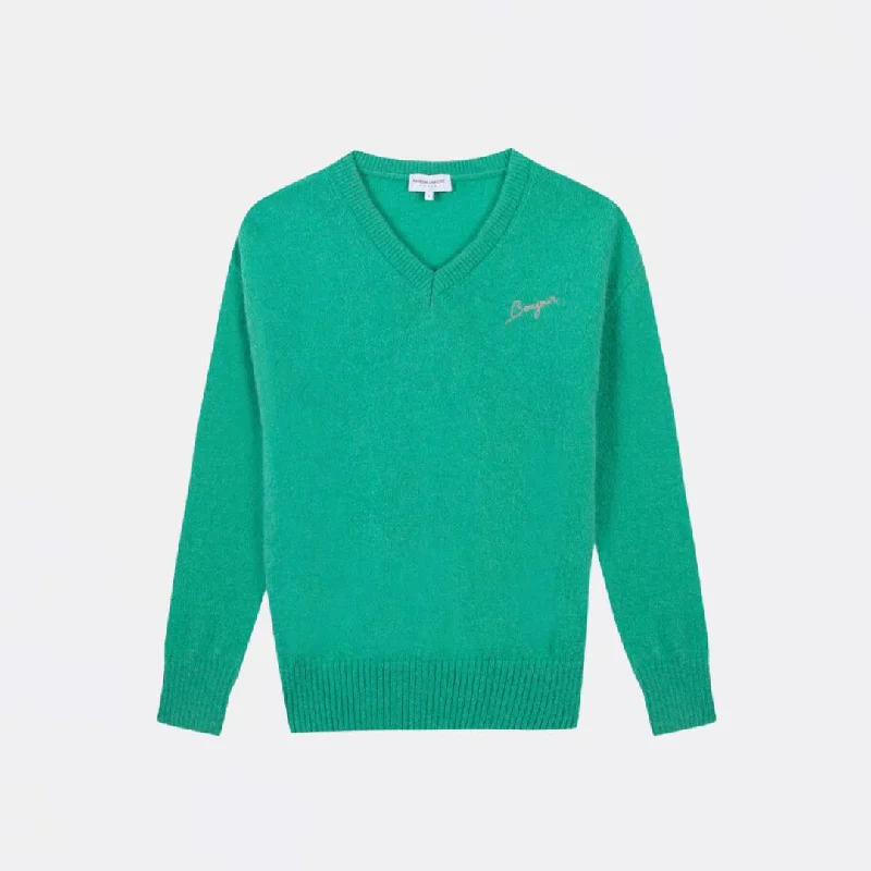 Pullover Sweaters for Easy - On - Off -"Bonjour" Bernier Sweater (Verones Green)