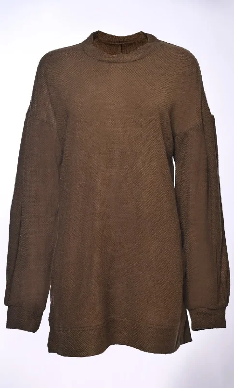 Pocket - Equipped Sweaters for Convenience -Sweater Serenity: Unwind in Korean Knitted Comfort (Brown)