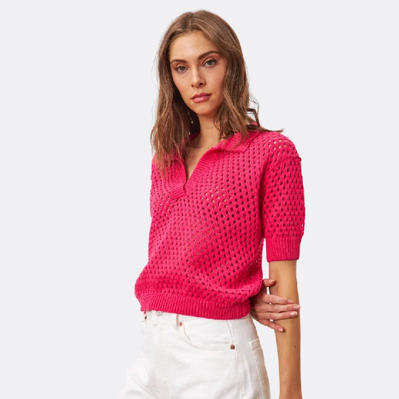 Cotton Sweaters for Everyday Wear -Maggie Sweater (Dragonfruit)