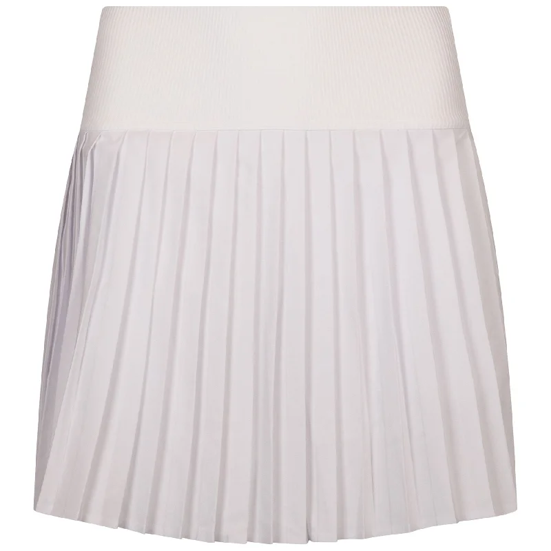 Vintage skirts with classic floral prints -Womens Pleated Performance Skirt White - 2025