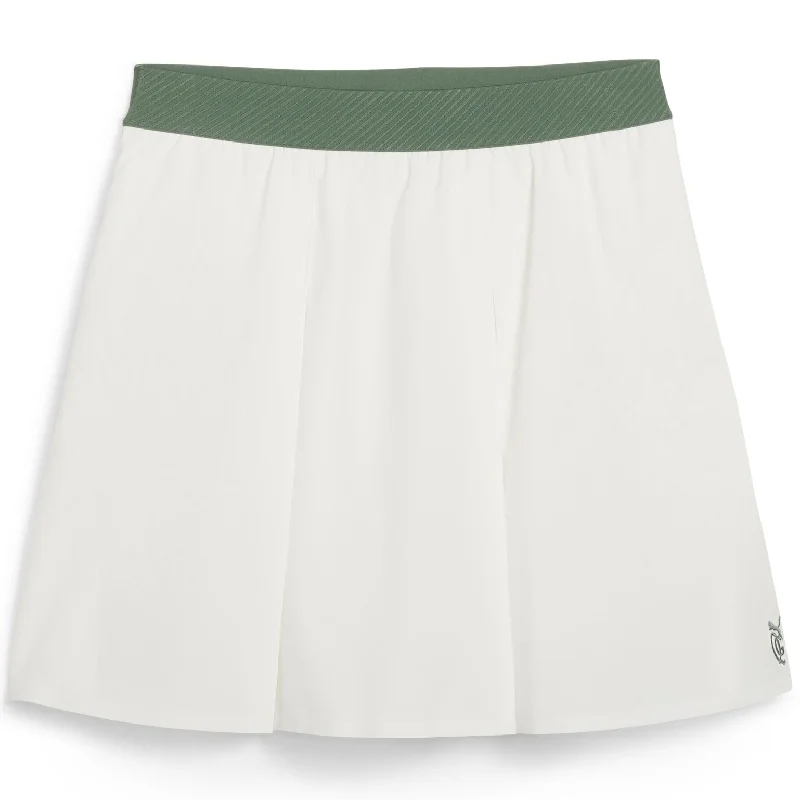 Flowy skirts for relaxed vacation wear -X QGC Womens Pleated Skirt Warm White - SS24