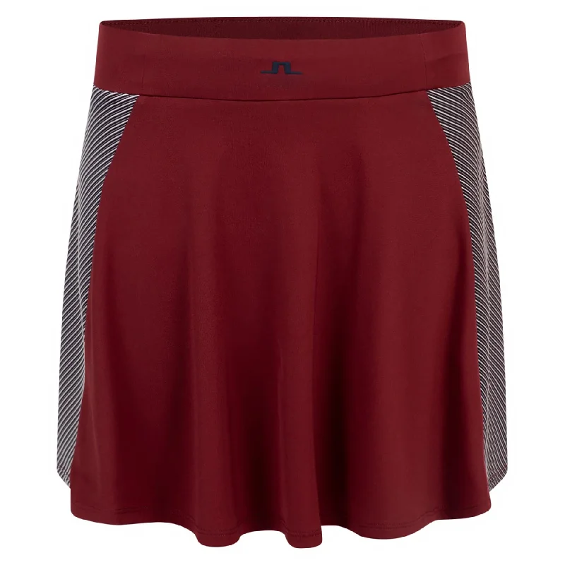 Lightweight linen skirts for breathable wear -Womens Maya TX Jersey Skirt Cabernet - AW24