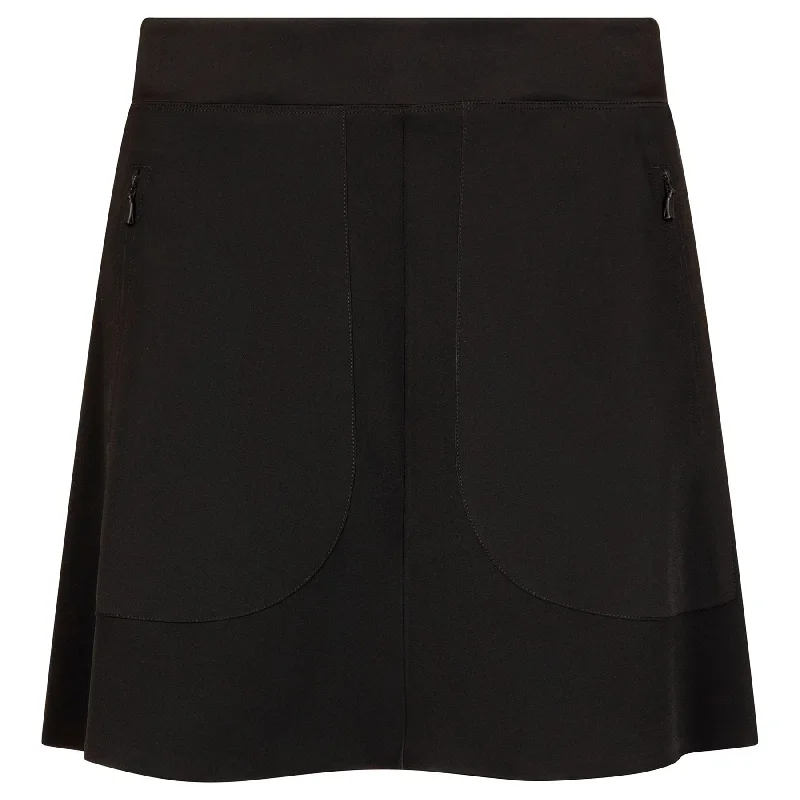 Luxury satin skirts for evening event elegance -Womens Welding Skirt Black - AW24