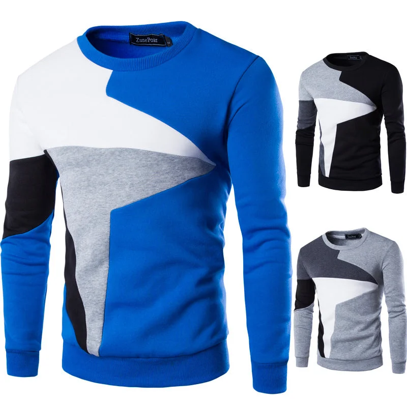 Shearling - Lined Sweaters for Extra Warmth -O-Neck Slim Cotton Knitted Mens Sweaters Pullovers