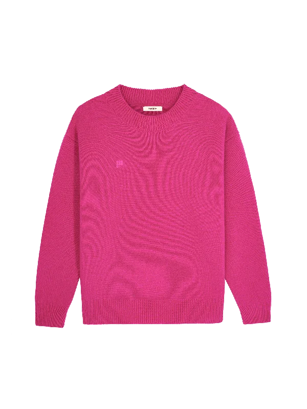 Party - Wear Sweaters for Special Occasion -Women's Recycled Cashmere Sweater—tourmaline pink