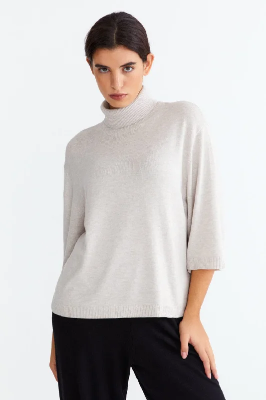 Off - Shoulder Sweaters for Sexy Look -Knit Polo Sweater