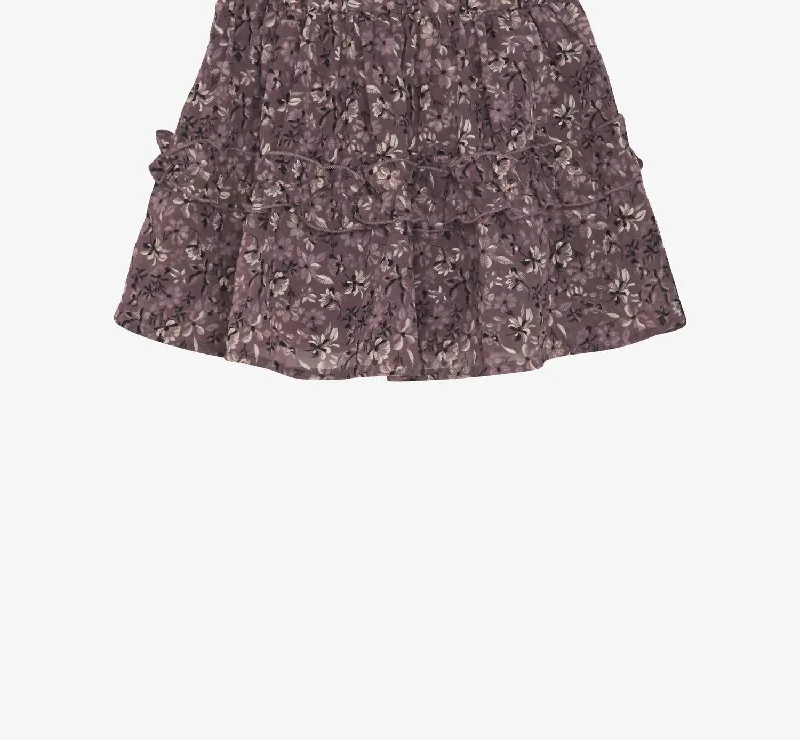 Casual skirts with relaxed fit comfort -Girl's Dobby Gold Skirt In Flint