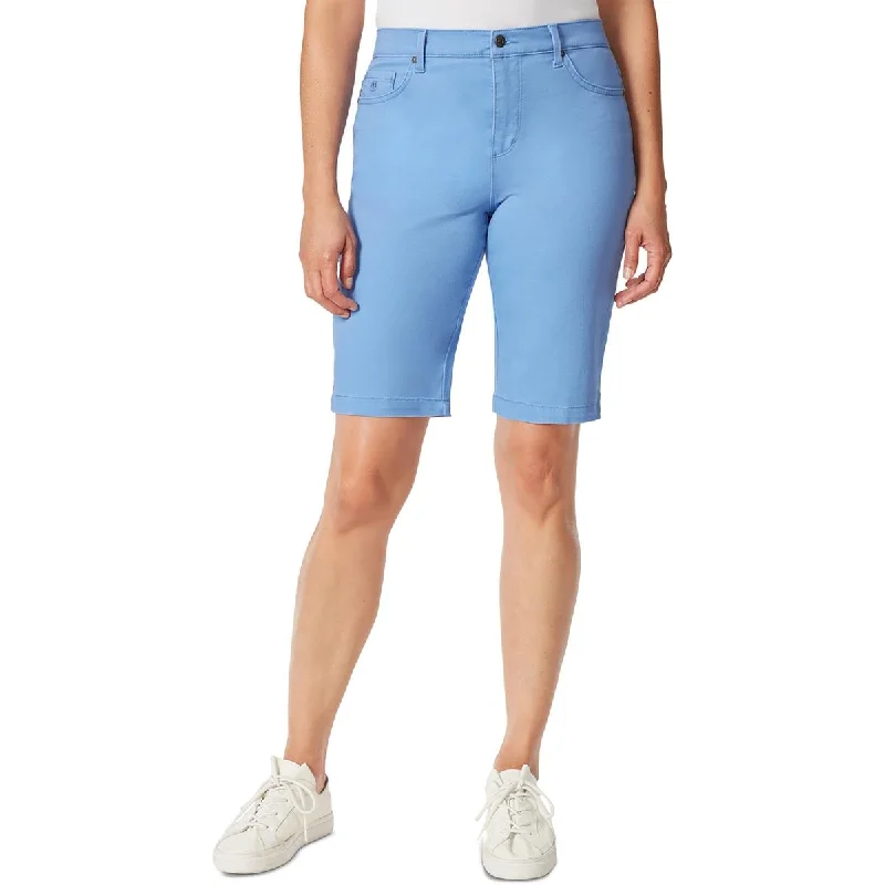 Best workout shorts for men with a supportive waistband and flexible fabric for performance-Gloria Vanderbilt Womens Amanda Classic Rise Knee-Length Bermuda Shorts