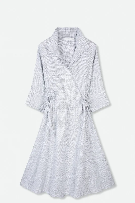 Nylon Dresses for Stretchable -CINCH SHIRT DRESS IN COTTON POPLIN