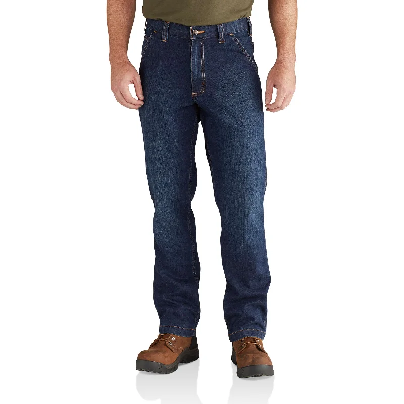 Lightweight chino shorts for men with a polished and casual appearance-Rugged Flex® Relaxed Fit Utility Jean