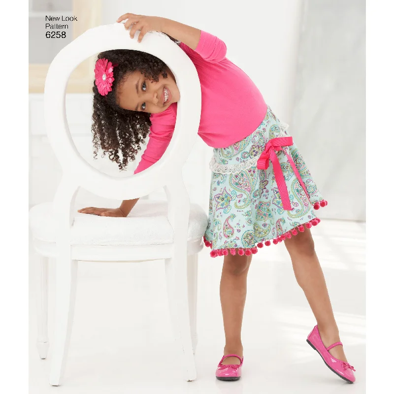 Stretch skirts for curvy figure flattery -New Look Children's Skirt N6258