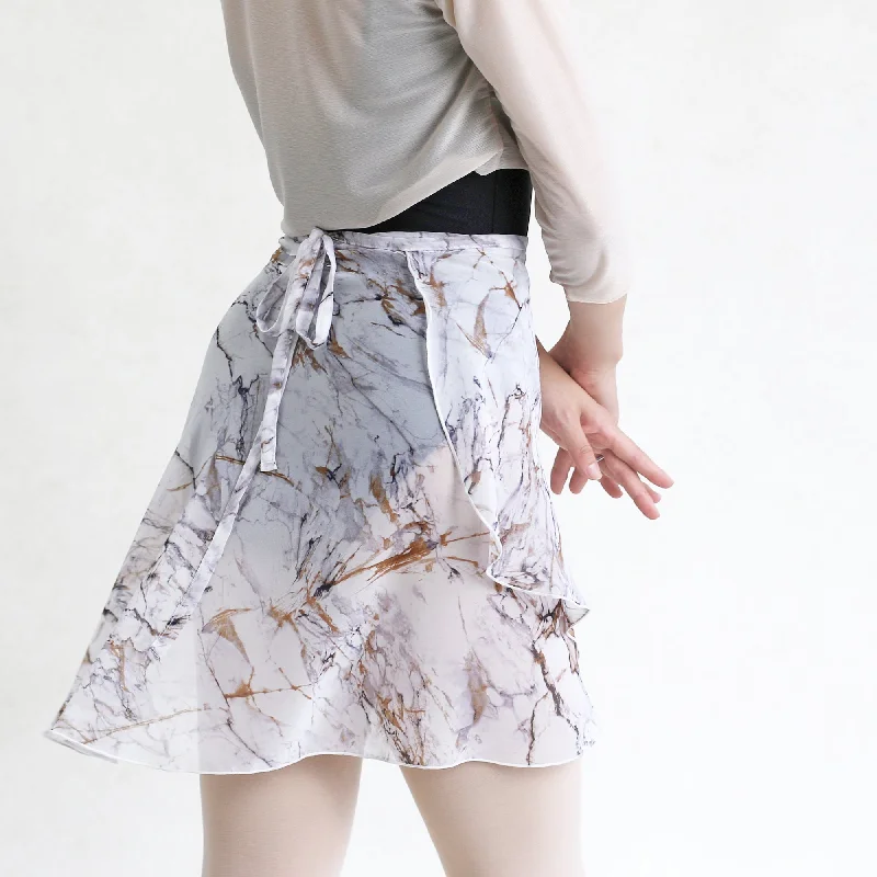 A-line skirts for classic wardrobe essentials -MD327 Marble Print Skirt #174