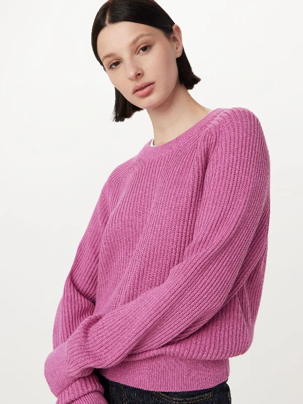 Puffed - Sleeve Sweaters for Feminine Style -The SeaCell™ Boxy Sweater in Bright Purple