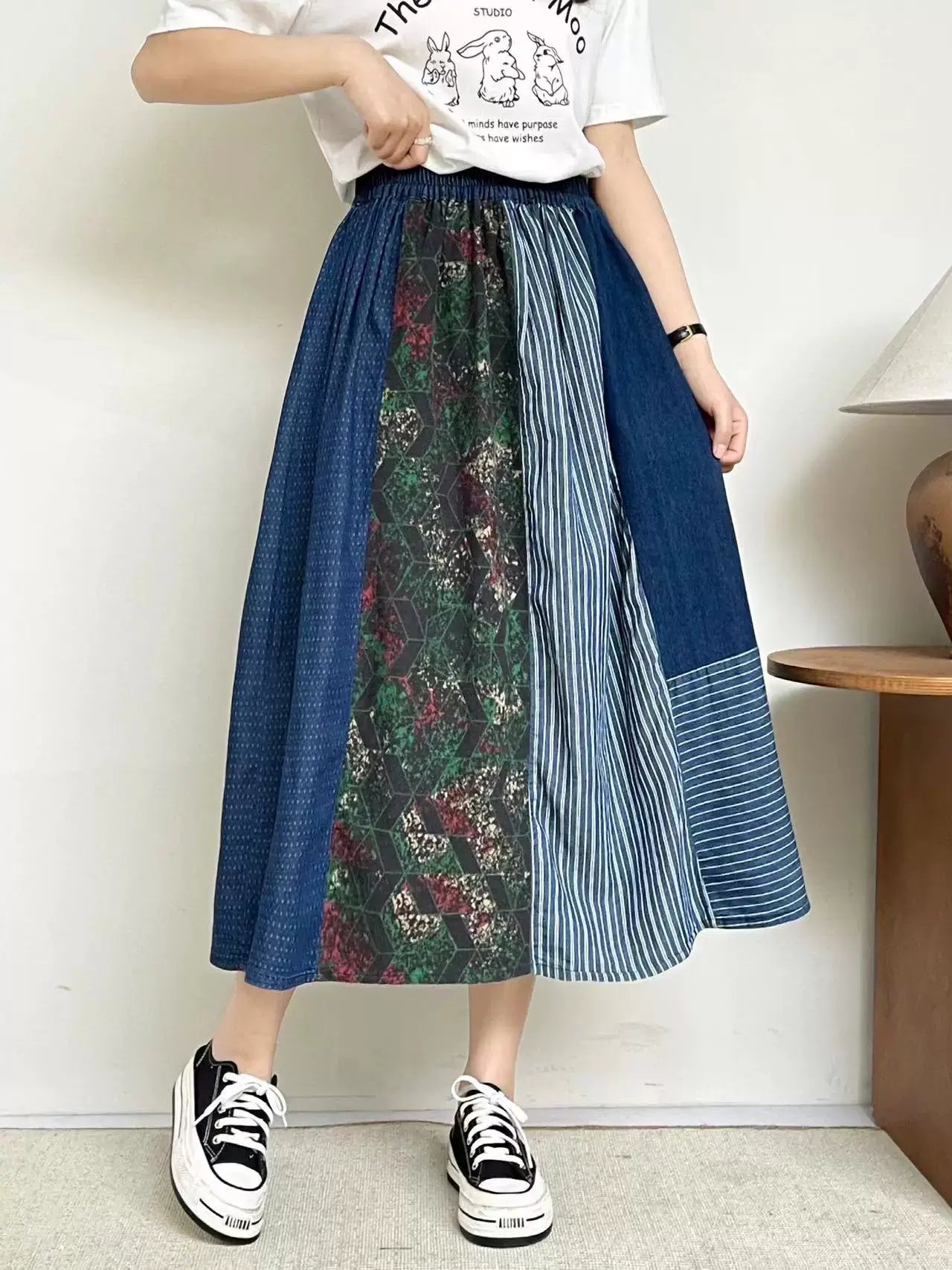 Stretchy skirts for all-day wear comfort -Babakud Women Summer Retro Versatile Skirt