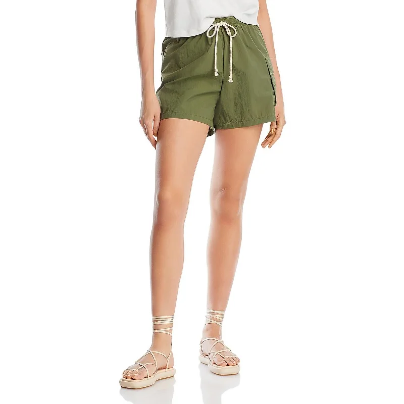 Stylish summer shorts for women with fun prints and comfortable waistbands-DONNI. Womens Drawstring Hem Nylon Cargo Shorts