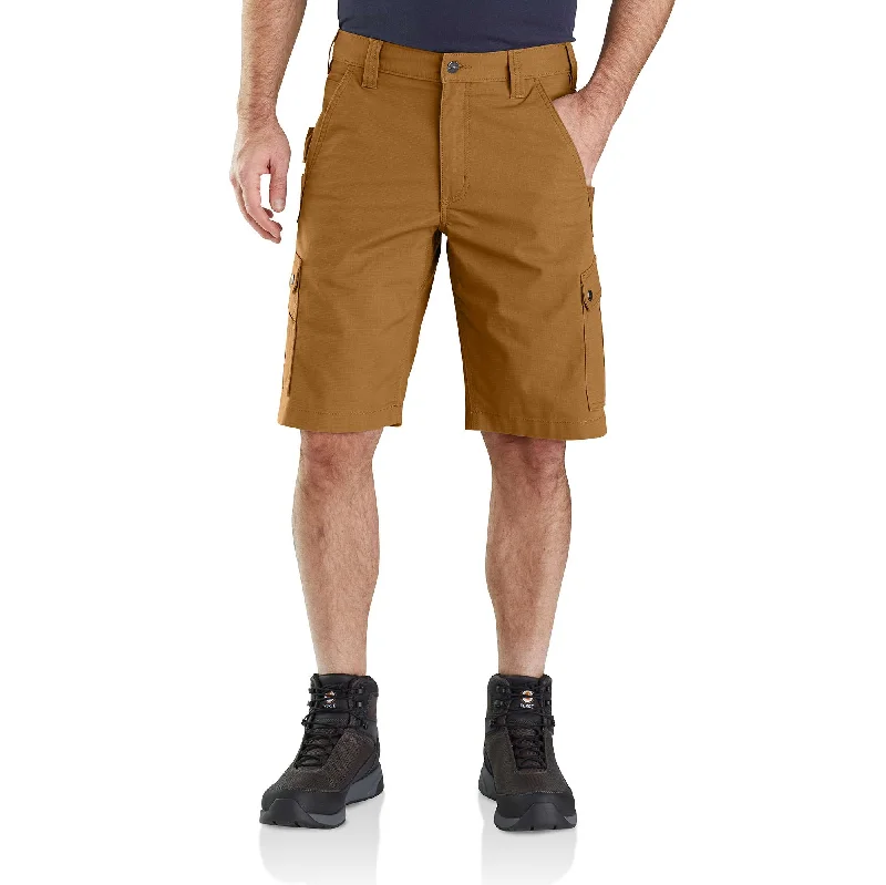 Classic plaid shorts for men with a crisp design for a smart-casual look-Rugged Flex® Relaxed Fit Ripstop Cargo Work Short