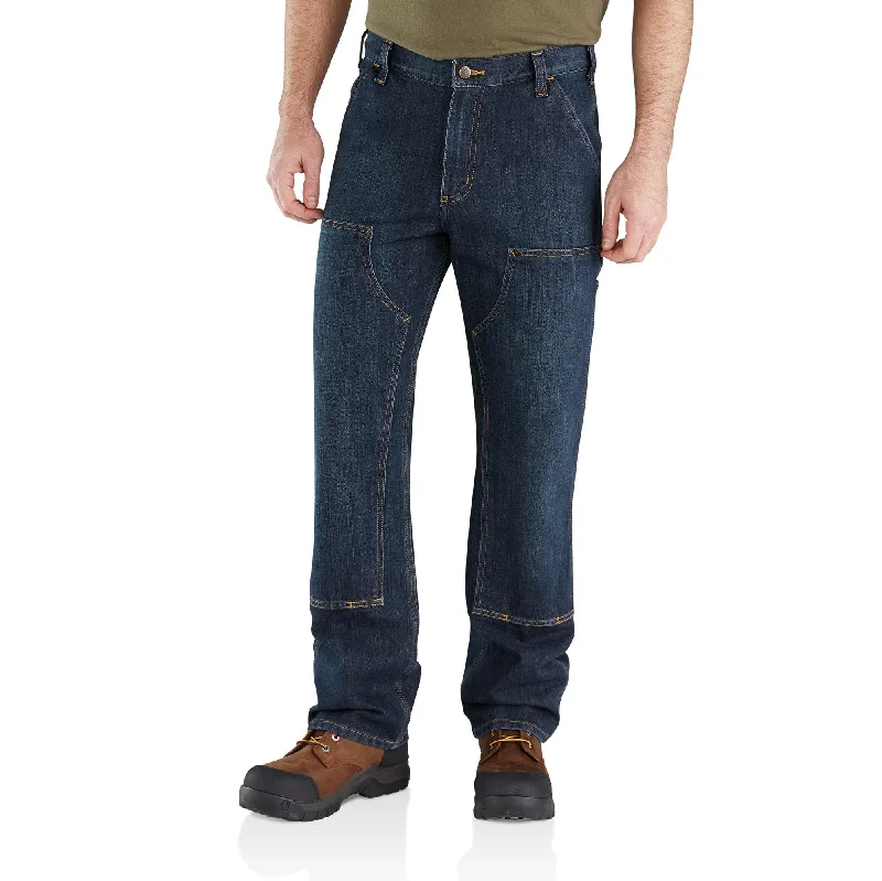 Cargo shorts with a comfortable fit for outdoor adventures and daily wear-Relaxed Fit Holter Double-Front Dungaree Jean