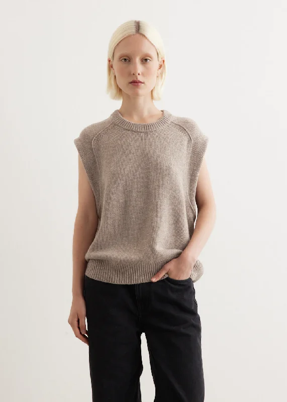 Bell - Sleeve Sweaters for Fashionable Look -Sleeveless Boxy Sweater Top