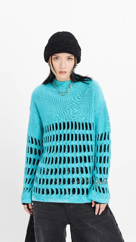 Fringed Sweaters for Bohemian Style -Hole Knitted Sweater