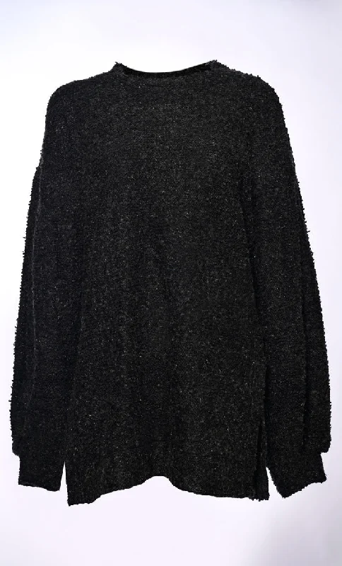 Zip - Up Sweaters for Functional Design -Sweater Serenity: Unwind in Korean Knitted Comfort (Black)