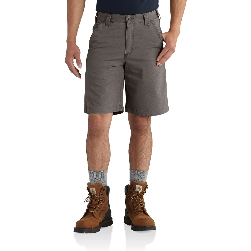 Classic plaid shorts for men with a crisp design for a smart-casual look-Rugged Flex® Relaxed Fit Canvas Work Short