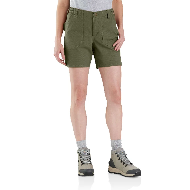 Comfortable and stylish women's shorts for casual outings and beach days-Rugged Flex® Relaxed Fit Canvas Work Short