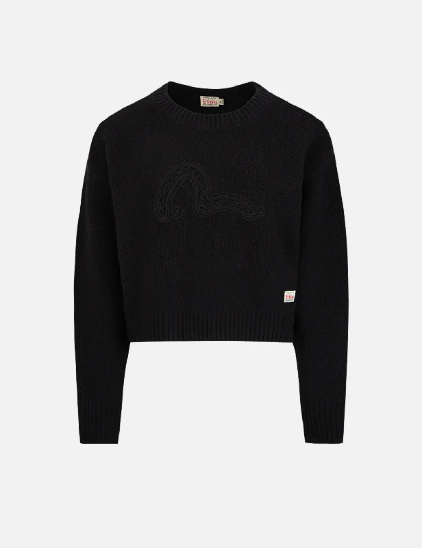 Breathable Sweaters for Comfort -Texture Seagull Knitted Sweater