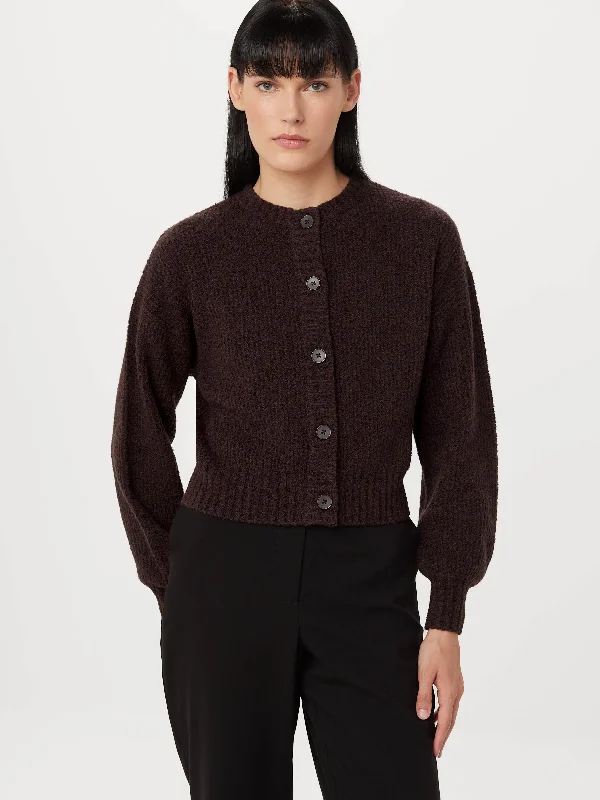 Pullover Sweaters for Easy - On - Off -The Seawool® Sweater Cardigan in Dark Plum